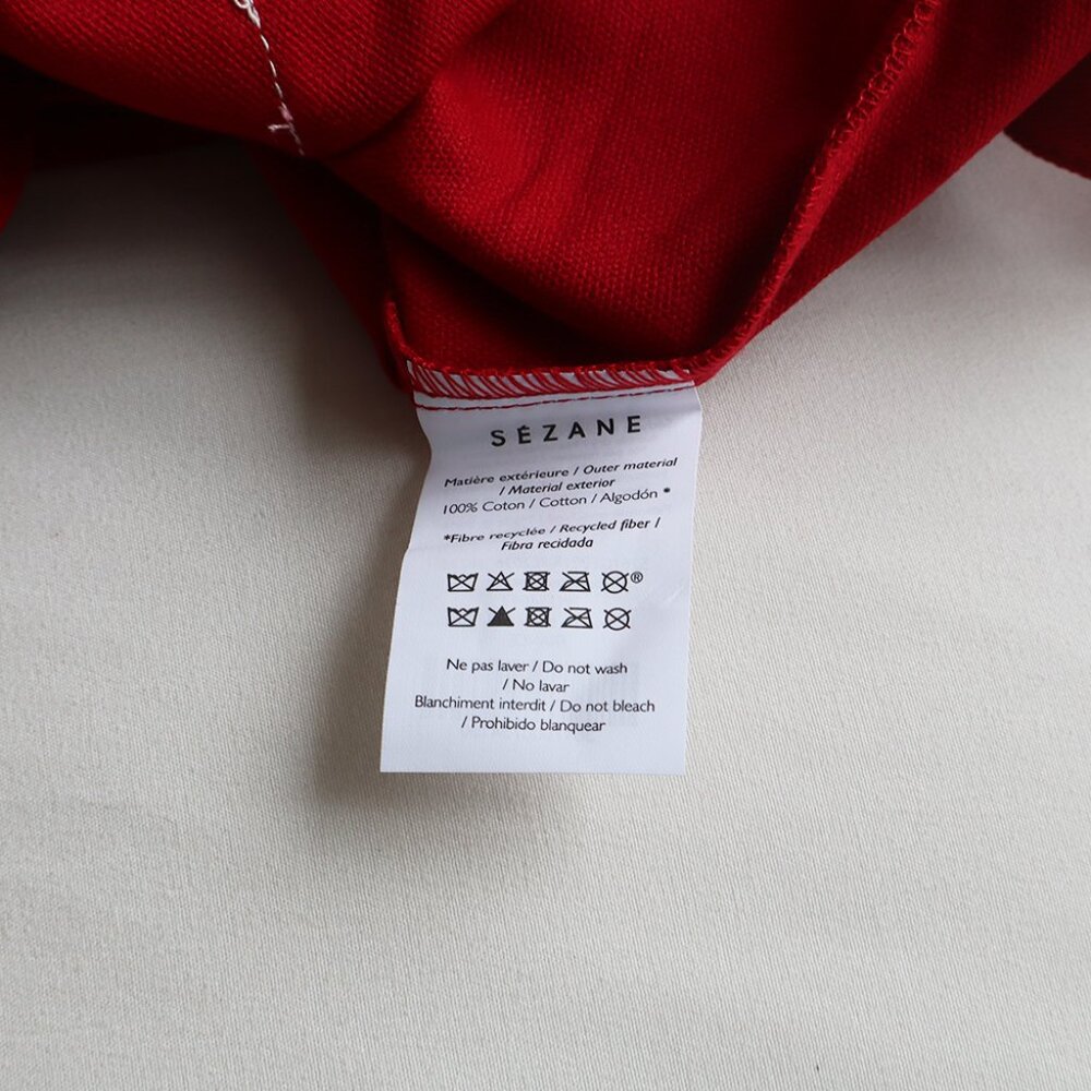 Sezane Red Love Tote Bag - Picture 3 of 5
